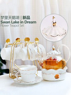 英国茶壶，下午茶，花茶杯，欧洲无障碍豪华茶具，家用泡茶玻璃壶