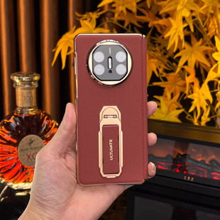 腕带旋转支架适用华为matex6手机壳新款x7折叠屏镜头膜全包防摔X5典藏版带中轴铰链真皮保护套x3男女超薄外壳