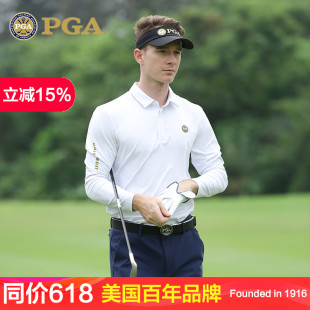 高尔夫服装 男士 春夏长袖 球服 美国PGA T恤高尔夫polo衫 运动男装