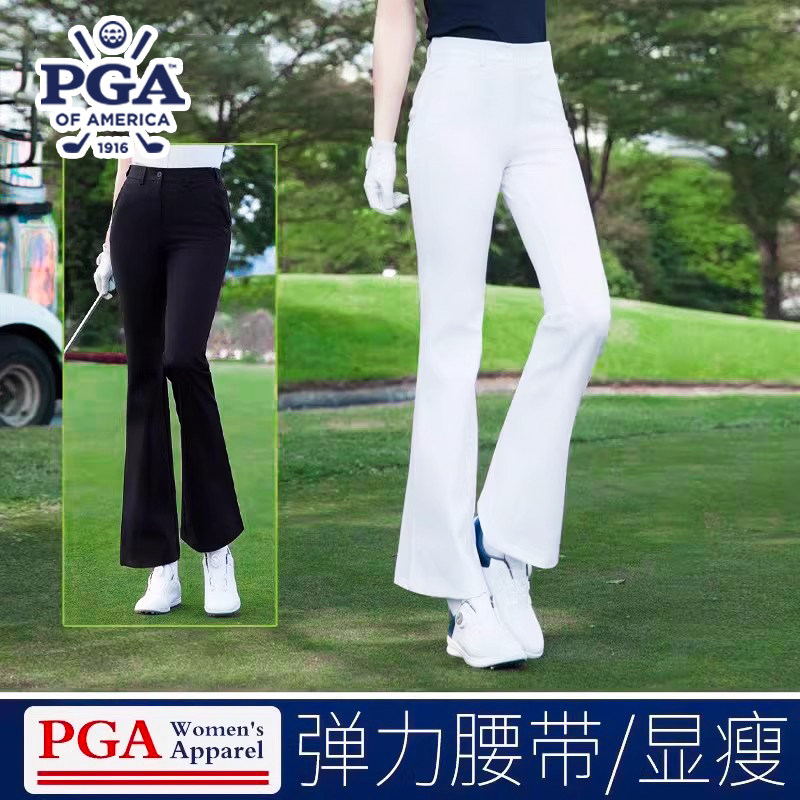 美国PGA 2026春夏高尔夫裤子高尔夫女装套装微喇显瘦弹力松紧腰