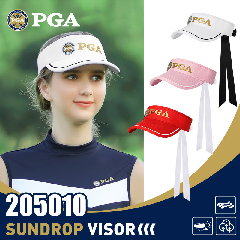 美国PGA 高尔夫女士球帽 无顶透气帽 防晒百搭 吸汗内里 可调节