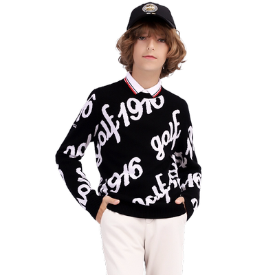 美国PGA高尔夫男童毛衣丝光羊毛