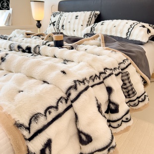 Fur Blanket Fleece Soft Cover Coral Faux Blankets Super Warm