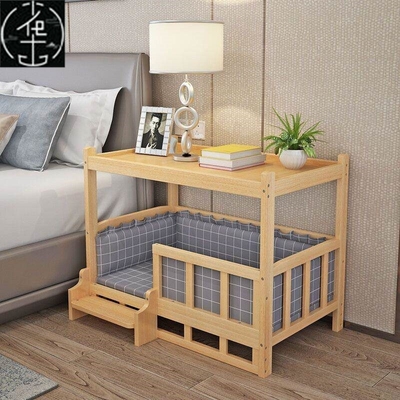 Dog bed solid wood pet bed cat house, pet daily necessities