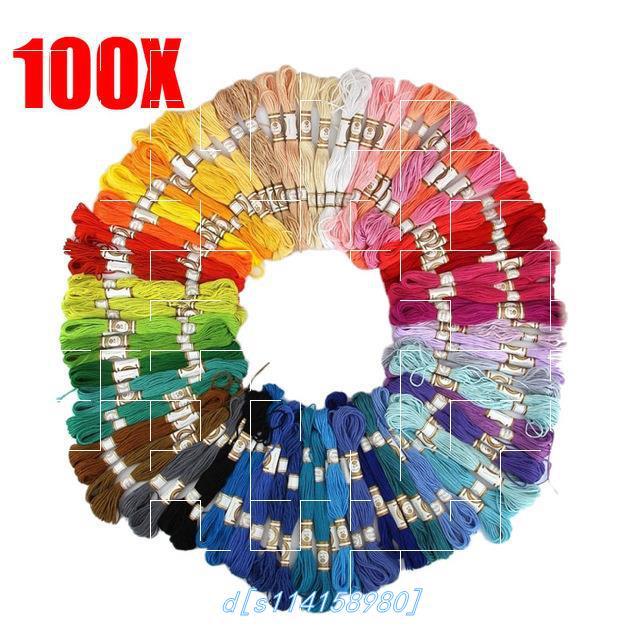 50/PCS Cross Stitch Cotton Embroidery Thread Floss Sewing