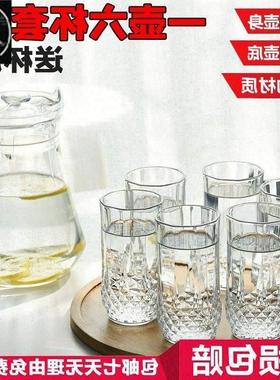 Cold water pot glass pitcher heat jug of large capacity ex