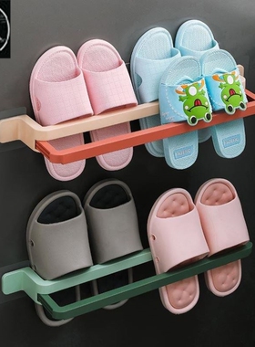 bathroom slipper rack wall mounted toilet shoes storage arti