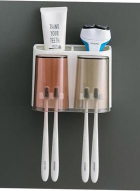 toothbrush tooth cup holder wall rack bathroom mount home