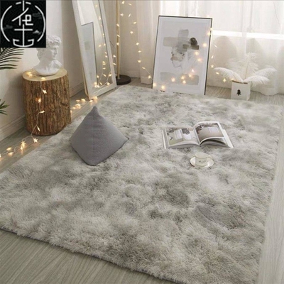Grey Carpet Tie Dyeing Plush Soft Carpets For Living Room Be