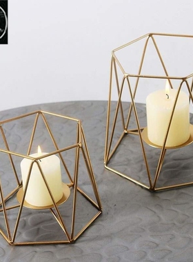 iron candlestick bedroom table decoration shooting props