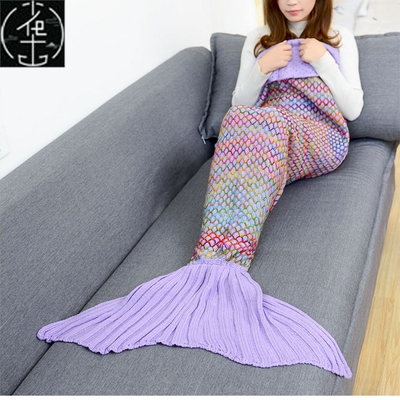 mermaid blanket Handmade Crochet Sea Maid Tail Blanket dress