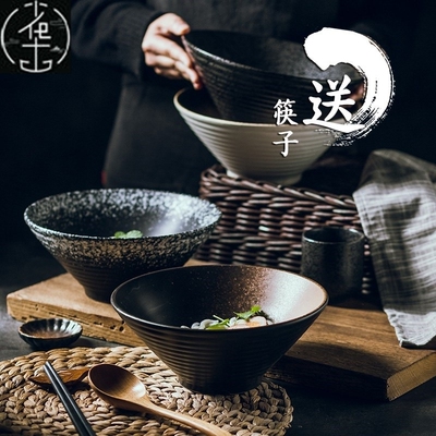 Japanese ceramic bowl commercial large ramen bowl rice bowl