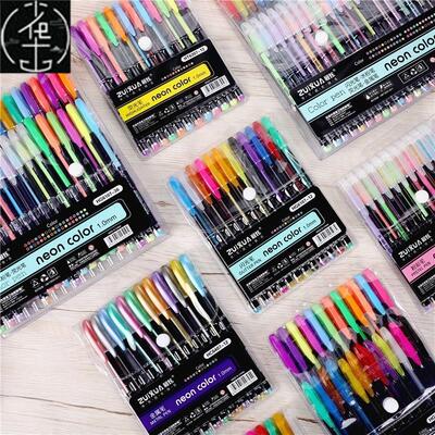 24 36 48 color Gel Pen Set Refills Metallic Pastel Neon Gli