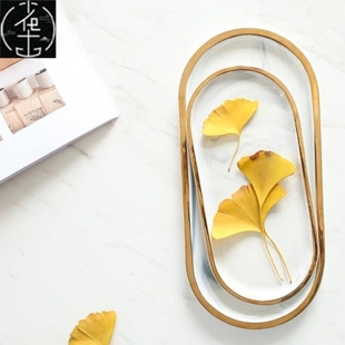 2024 new tray household creative cup cup tray marble