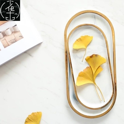 2024 new tray household creative cup cup tray marble