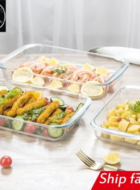 plates dish glass heat resistant baking oven microwave