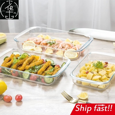 plates dish glass heat resistant baking oven microwave