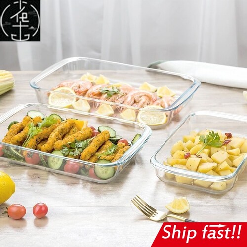 plates dish glass heat resistant baking oven microwave