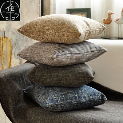 European velvet sofa cushion pure color pillow cover car big