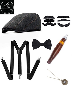 The Great Gatsby Cosplay Costume 1920s Gangster Accessories
