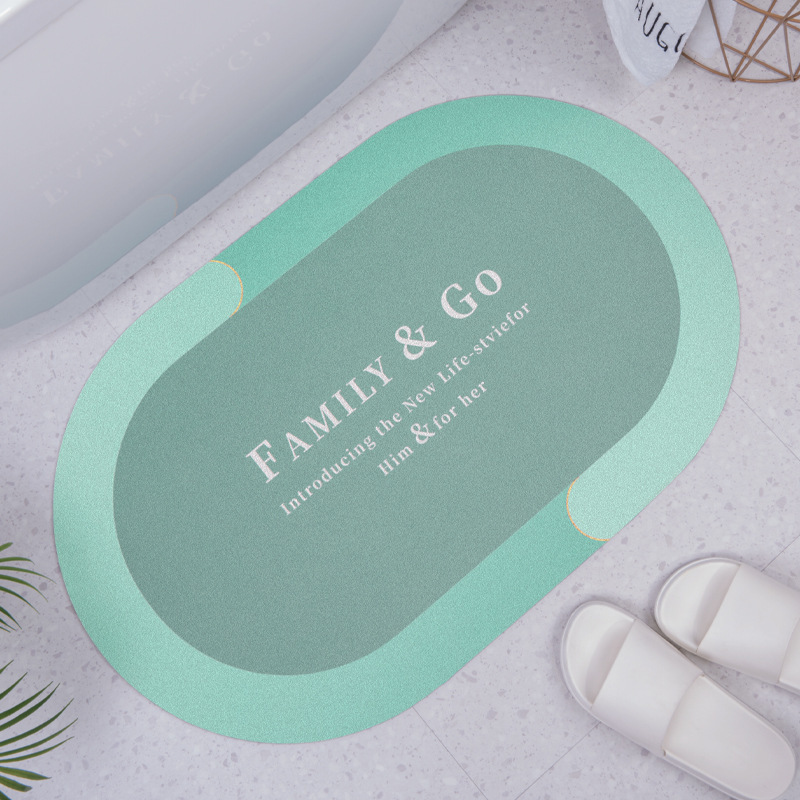 Bathroom floor mat diatom mud soft absorbent foot pad househ