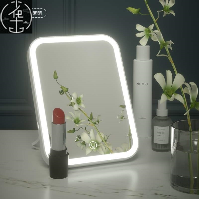 led cosmetic mirror with light fill light dormitory desktop