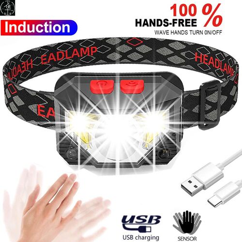Hands-free LED Headlamp Motion Sensor head lamp头灯headlight