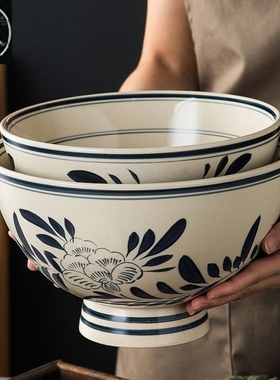 Ramen Bowl Ceramic Tableware Horn Bowl of Ramen Bowls Soup