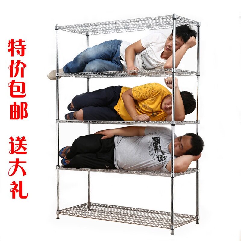 Stainless steel shelves storage rack 5 shelves metal finishi