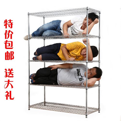 Stainless steel shelves storage rack 5 shelves metal finishi
