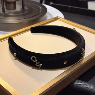 FABULOUS TIME 反转魅力 CHA枪灰色单钻低调闪黑丝绒发箍高颅顶美