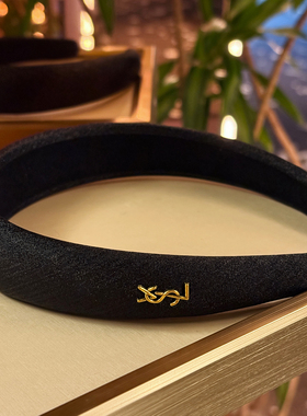 杨杨babytime 傻傻分不清 VSL金标细闪黑色缎面发箍高颅顶白富美