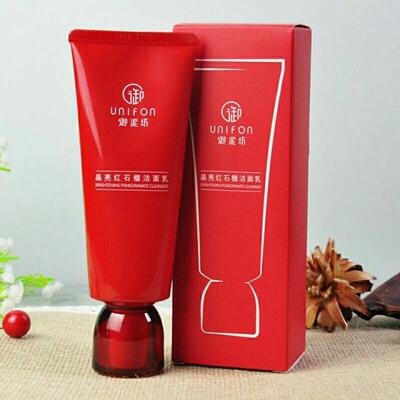 洗面奶晶亮红石榴洁面乳100ml 洁面膏护肤品面部清洁正装