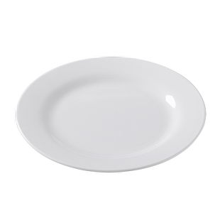 密胺圆盘塑料圆形盘子商用餐厅白色平盘西餐盘子仿瓷自助餐盘餐具