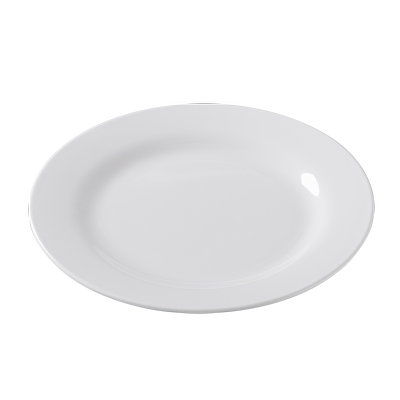 密胺圆盘塑料圆形盘子商用餐厅白色平盘西餐盘子仿瓷自助餐盘餐具