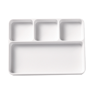 密胺四格盘子烤肉店蘸料碟子韩式烧烤调料盘仿瓷分格餐盘商用餐具