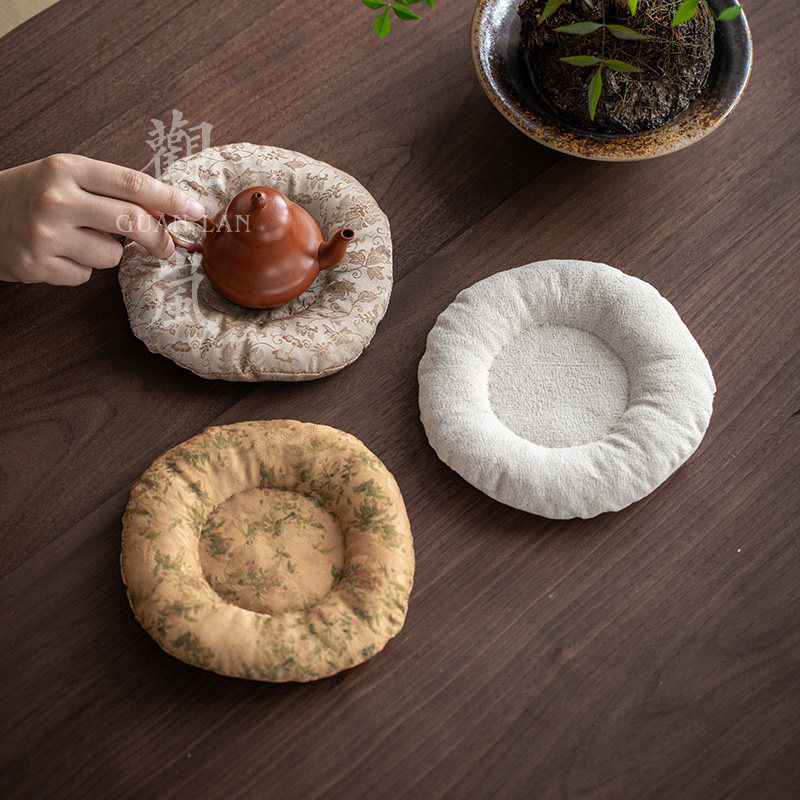 观岚国风布艺壶承垫香云纱养壶垫中式复古家用功夫茶具配件隔热垫,餐饮具,茶道/零配,淘宝优惠券,粉丝福利购,淘宝优惠卷