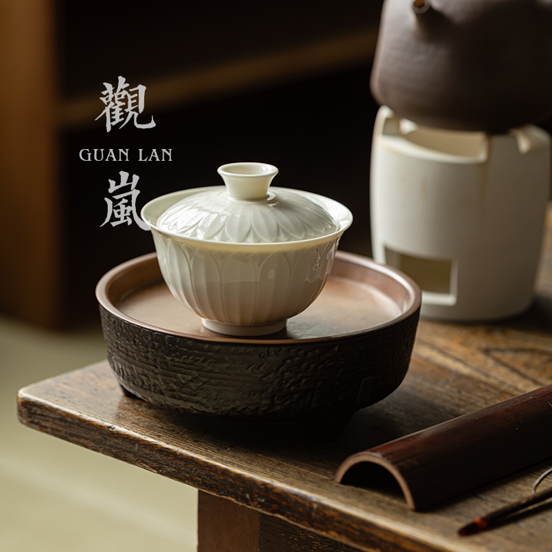 观岚家用不烫手元宝盖碗
