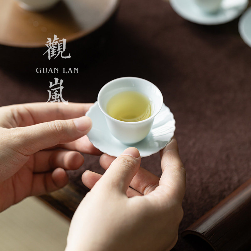 观岚影青创意菊花茶杯垫杯托中式家用复古茶托隔热垫功夫茶具配件,餐饮具,茶道/零配,淘宝优惠券,粉丝福利购,淘宝优惠卷