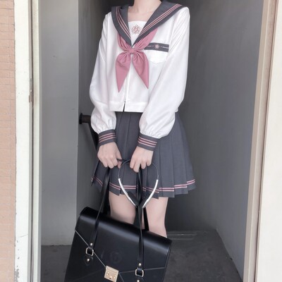 【岁樱】城南诗中意学院风套装jk制服甜美学生少女上衣短袖水手服