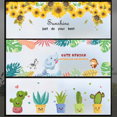 玻璃贴纸横版 透光不透明磨砂玻璃膜窗户防偷窥防走光腰线玻璃窗贴