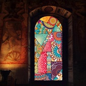 欧式 彩色玻璃贴纸浴室贴膜窗户贴纸透光不透明 自粘窗花纸复古美式