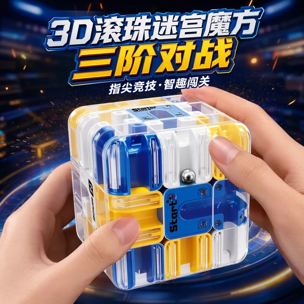3D滚珠三阶魔方儿童益智解压图片