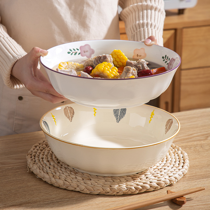 陶瓷碗10英寸大汤碗家用2025新款高颜值碗酸菜鱼大盆碗螺蛳粉碗