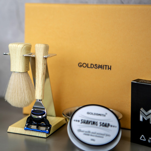 goldsmith男士手动5层木纹剃须刀