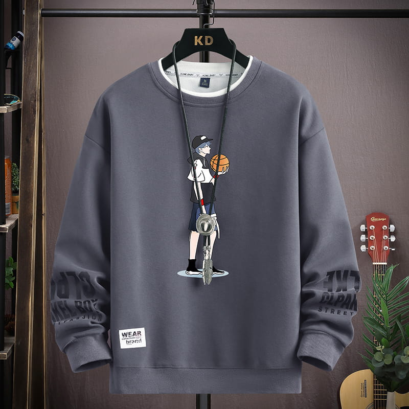 卫衣男棉320g重磅厚实长袖t恤