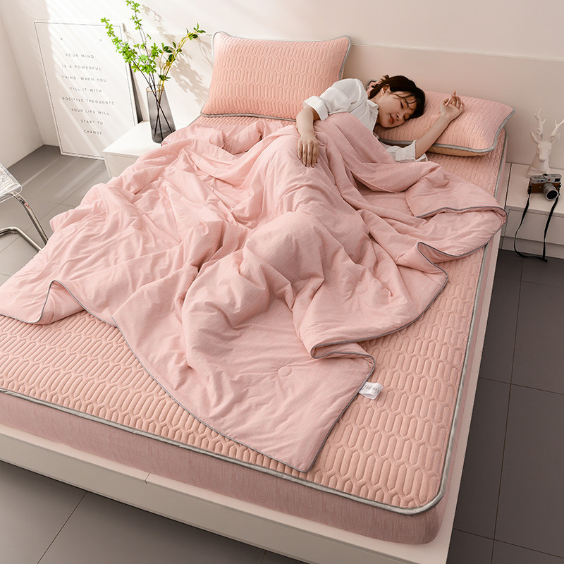 冰丝凉席夏凉被四件套床笠款可水洗机洗折叠夏季空调软席子三