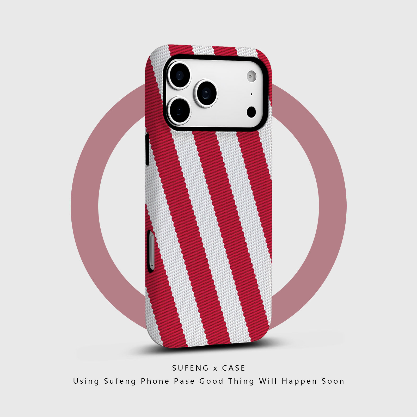 宿风适用苹果iPhone16promax手机壳17 14磁吸13 12磨砂15 Pro硬Plus新款情侣高级保护套男女创意红白波浪条纹