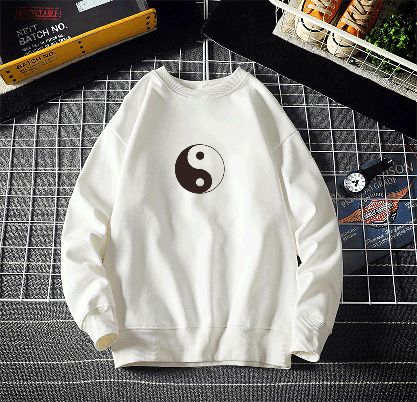 中国风文字八卦圆领外套衣服