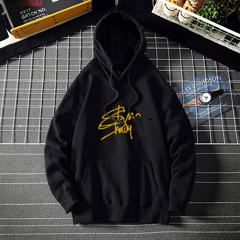 埃米纳姆Eminem Slim Shady痞子阿姆烫金签名连帽棉卫衣外套定制